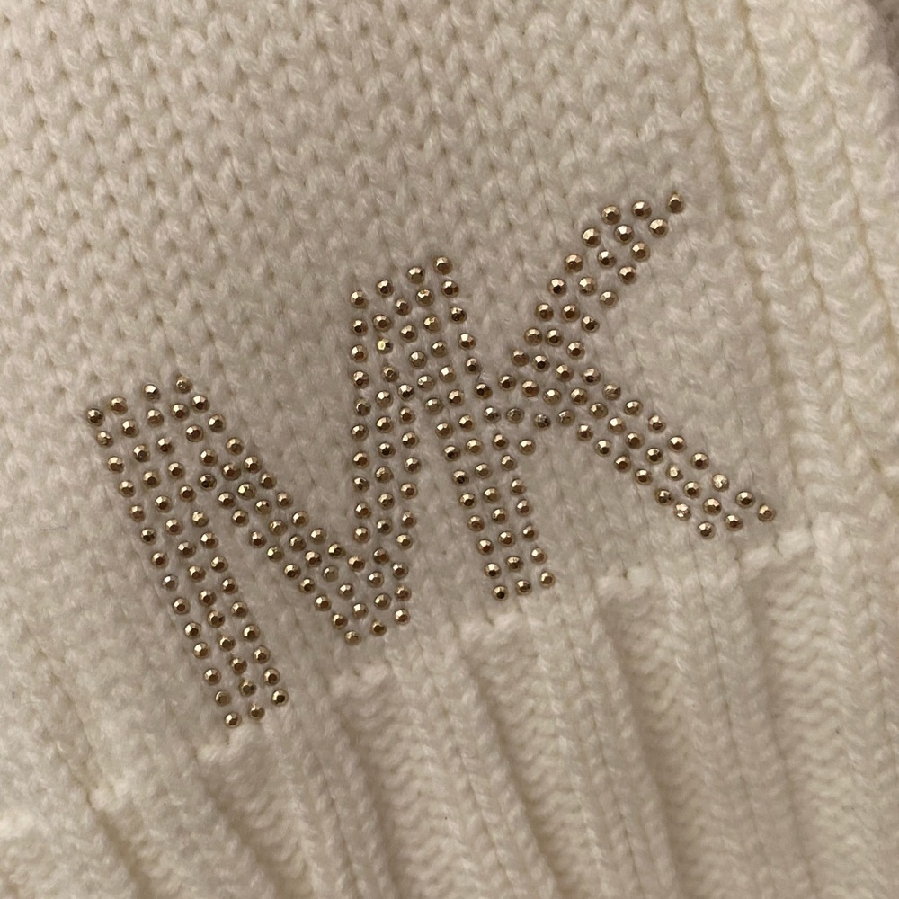Michael Kors knit scarf light cream color